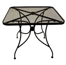 black mesh metal table tops