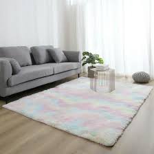 long plush tie dye area rug modern