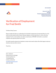 simple employment verification letter