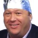 Alex jones looking smug while wearing a tin foil hat. Tinfoil Discord Emoji