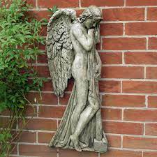 Religious Angel Stone Garden Wall Art