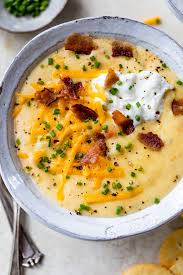 crockpot potato soup wellplated com