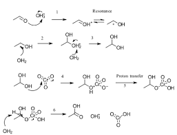 oxidation as an ethanol reaction