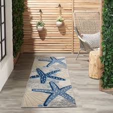 nourison aloha alh24 indoor outdoor area rug blue grey 5 3 x 7 5