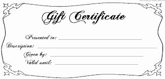 Free Printable Gift Card Template New Gift Certificate