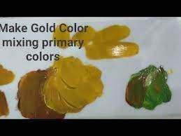make golden color mixing primary colors