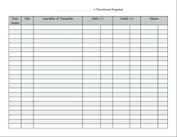 Top Amazing Check Register Template Printable Bank