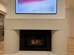 Fluted Stone Fireplace Mantel