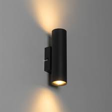 Modern Wall Lamp Black 2 Light Jeana