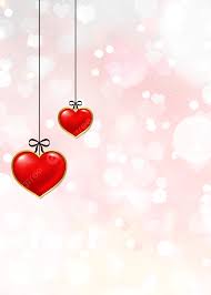 shiny 3d hearts valentines day