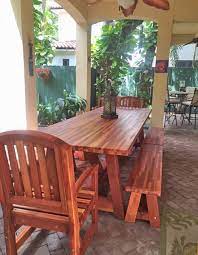 The Classic Redwood Patio Table