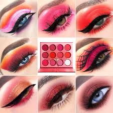 red pink eyeshadow palette delanci