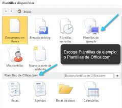 Microsoft Word 2010 Crear Un Nuevo Documento Con Plantillas