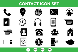 contact icons set graphic by fbstockbd