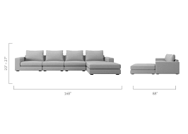 braxton large sectional sofa gray