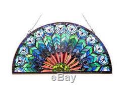 tiffany style half round stained glass