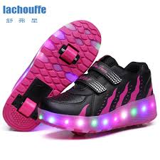 2020 Kids Glowing Sneakers With Wheels Led Lights Up Shoes Women Roller Led Lighting Shoes Child Sports Boy Luminous Sneaker Eu 27 41 From Godefery 39 48 Dhgate Com