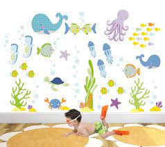 Ocean Decal Sea Life Wall Stickers