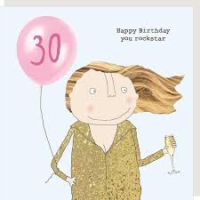 Rosie Made a Thing Cards | Happy Birthday You Rockstar 30th Birthday Card |  Milestone Birthdays
