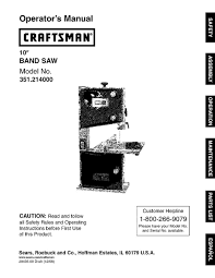 file craftsman 351 214000 10 inch band