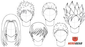 How to draw a japenese manga face : How To Draw Anime Hair For Boys And Men
