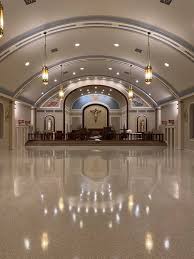 church terrazzo flooring full strip and