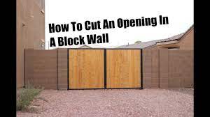 how to cut an opening in a block wall