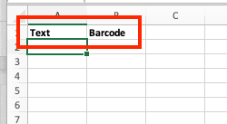 how to create a barcode in excel