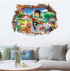 3d paw patrol wall decals wall