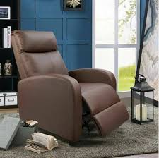 Search for more comfortable chairs for small spaces. Recliner Chair Leather Furniture For Small Spaces With Foot Rest Living Room For Sale Online Ebay