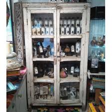 Reclaimed Wood Tall Cabinet With Metal