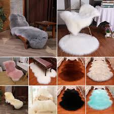 fluffy faux fur sheepskin rug warm