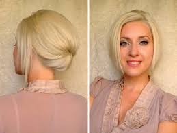 For a small amount of effort you can look great in straight. Short Hair Updo For Work Office Job Interview Elegant Hairstyle For Medium Long Shoulder Length Hair Youtube