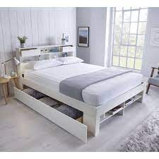fabio wooden bed white king size with 2
