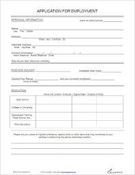 Employment Application Forms Free Under Fontanacountryinn Com