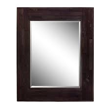 h inch rectangle wood frame mirror