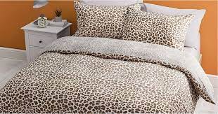 Leopard Natural Reversible Duvet Cover