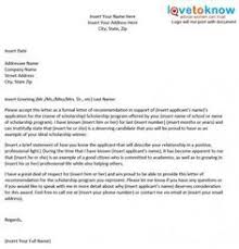 Sample Scholarship Recommendation Letter College
