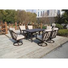 aspen outdoor dining set with six