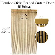 beaded natural bamboo curtain door 65