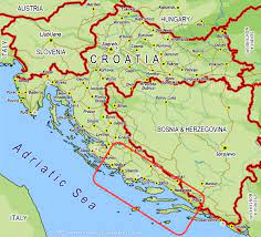 Detailed road map of the croatian coast. Map Dalmatia Croatia Map Croatia Map