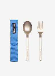Explore this collection of ultralight and durable titanium cookware, utensils. Fork And Spoon Set Bally Peak Outlook X Snow Peak Silberfarbenes Titan Bally