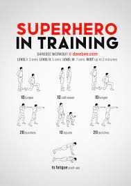 superhero in training workout