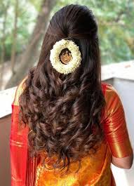 bridal hairstyles to match with sarees