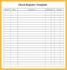 Printable Check Register Template Kids Free Checkbook For