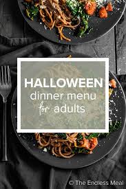 elegant halloween dinner party menu