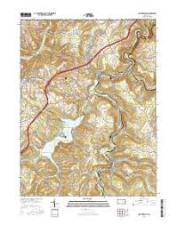 Quemahoning Reservoir Topo Map In Somerset County Pennsylvania