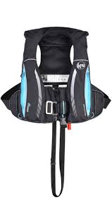 2019 Kru Sport Pro 170n Adv Automatic Lifejacket With Harness Hood Light Carbon Sky Blue Lif7313