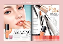 premium vector cosmetic magazine template