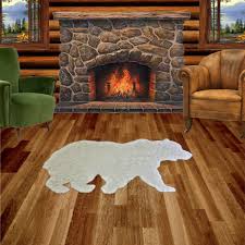 bear skin rug gy faux fur